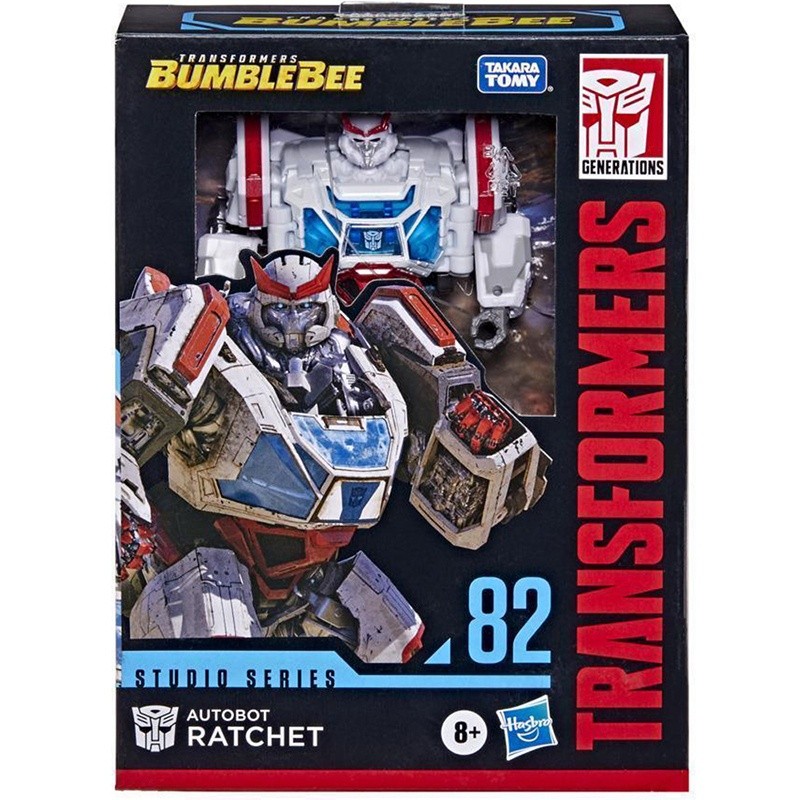 SS82 Hasbro Transformers Studio Series Deluxe Class Ratchet Anime Action Movie Car Robot Transformer