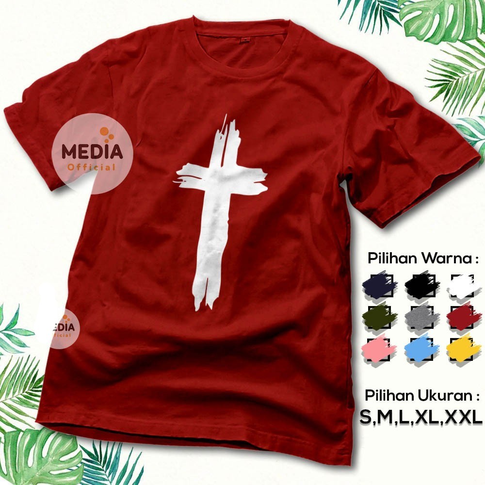 [พร้อมส่ง]เสื้อยืดพิมพ์ลายพรีเมี่ยม เสื้อยืดผ้าฝ้าย เสื้อยืด พิมพ์ลายไม้กางเขนพระเยซู คริสเตียน คริสเตียน คริสเตีย