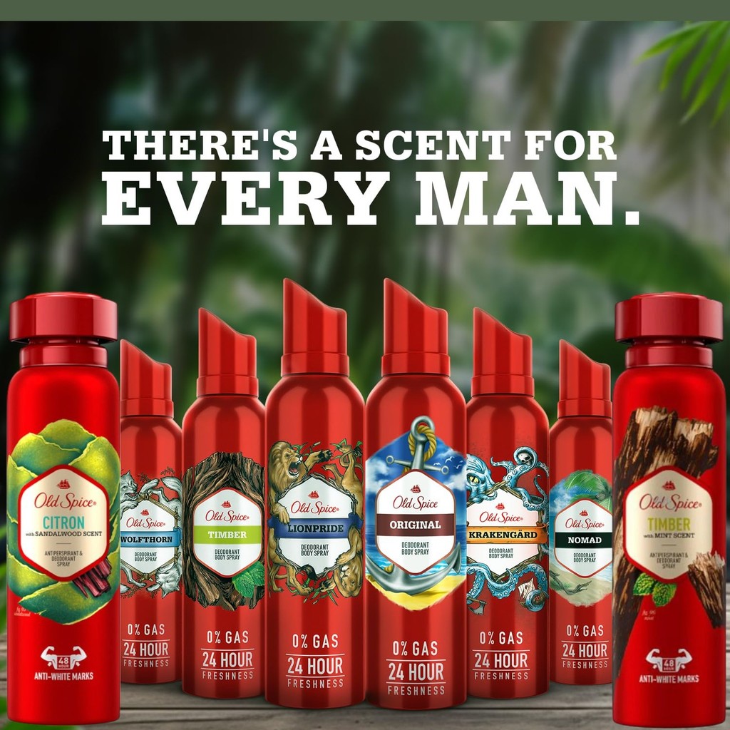 Old Spice สเปรย์ระงับกลิ่นกาย Deodorant Body Spray Perfume 140/150 ML.