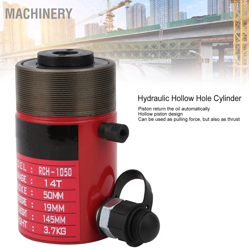 Machinery กระบอกไฮดรอลิก 14T เครื่องมือไฟฟ้าลูกสูบรูกลวงแยกสินค้าอุตสาหกรรม RCH‑1050