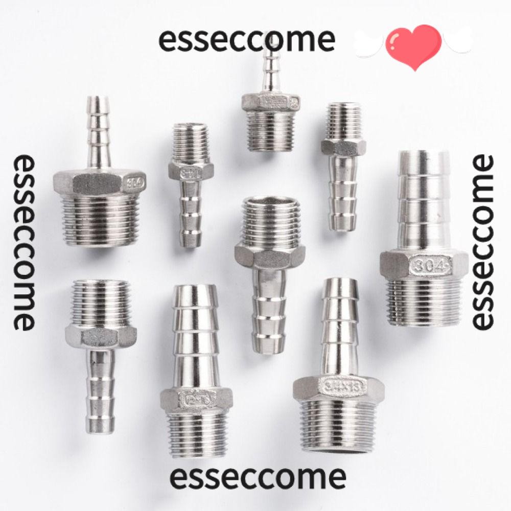 Esseccome 1 ชิ้นท่อเชื่อมต่อ, 304 สแตนเลส BSPT ท่อข้อต่อ,ทนทานชายกระทู้อะแดปเตอร์ 6 มิลลิเมตรถึง 12 มิลลิเมตรท่อสําหรับ PU PE หลอด