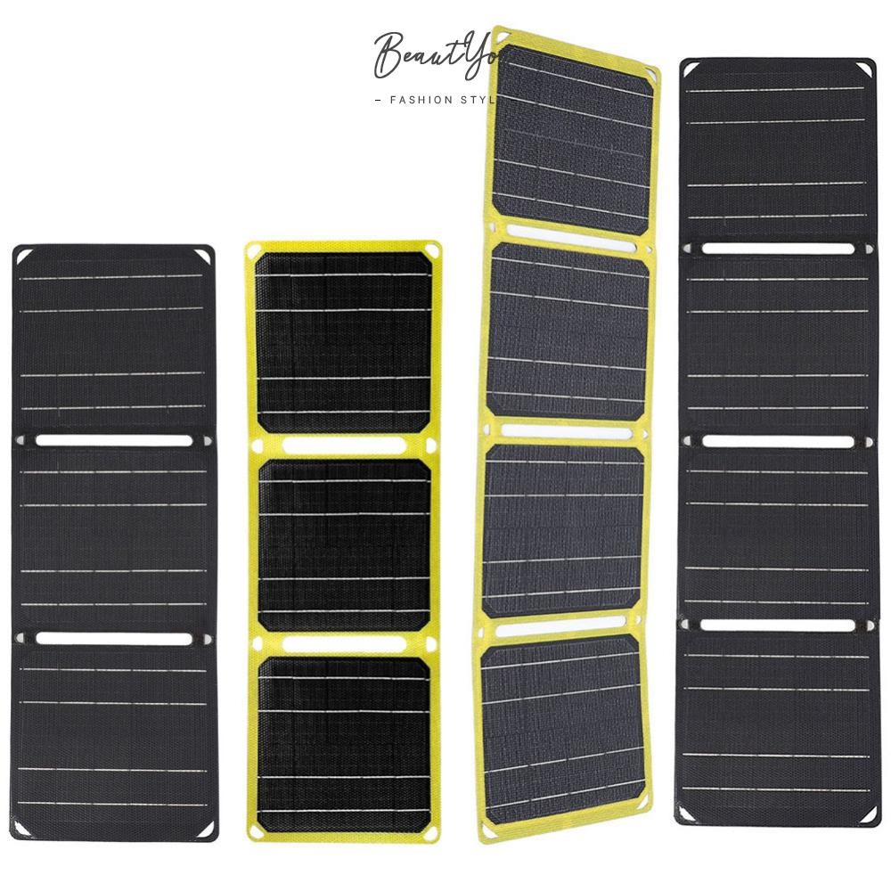 30w/40w 5V แผงโซลาร์เซลล์กลางแจ้งแบบพกพาเครื่องชาร์จโทรศัพท์แบบพับได้กันน้ํา [BeautYou.th]