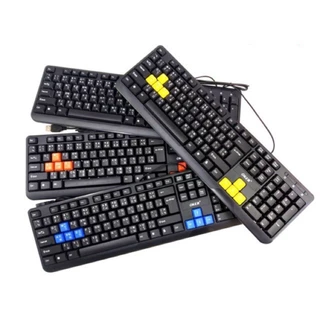 OKER KB-318 SLIM DESKTOP WIRED USB KEYBOARD WATERPOOF คีย์บอร์ด รับประกัน 1 ปี