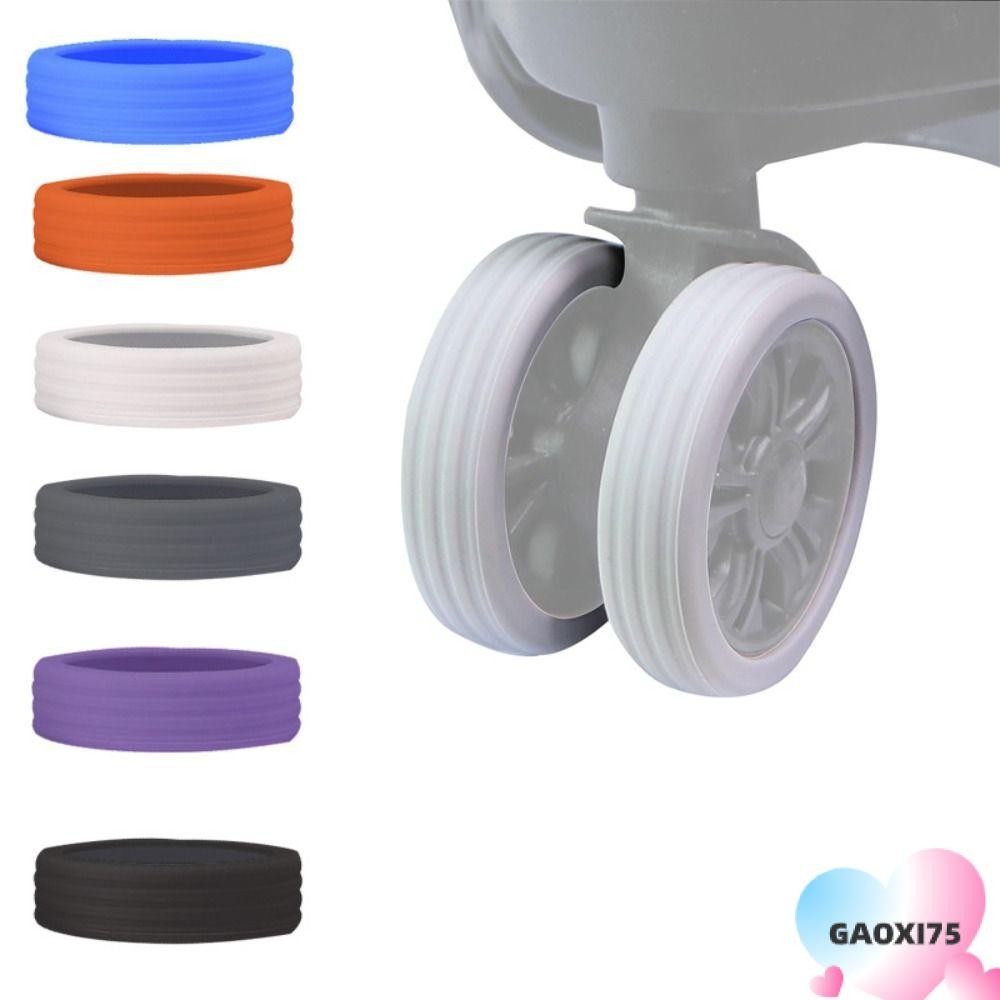 Gaoxi75 4/8 ชิ้น/เซ็ตกระเป๋าเดินทางล้อรองเท้า,เสียงเงียบซิลิโคนกระเป๋าเดินทางล้อป้องกัน,ล้อเสียงรบกวนยามปกอุปกรณ์เสริมกระเป๋าเดินทางล้อป้องกัน
