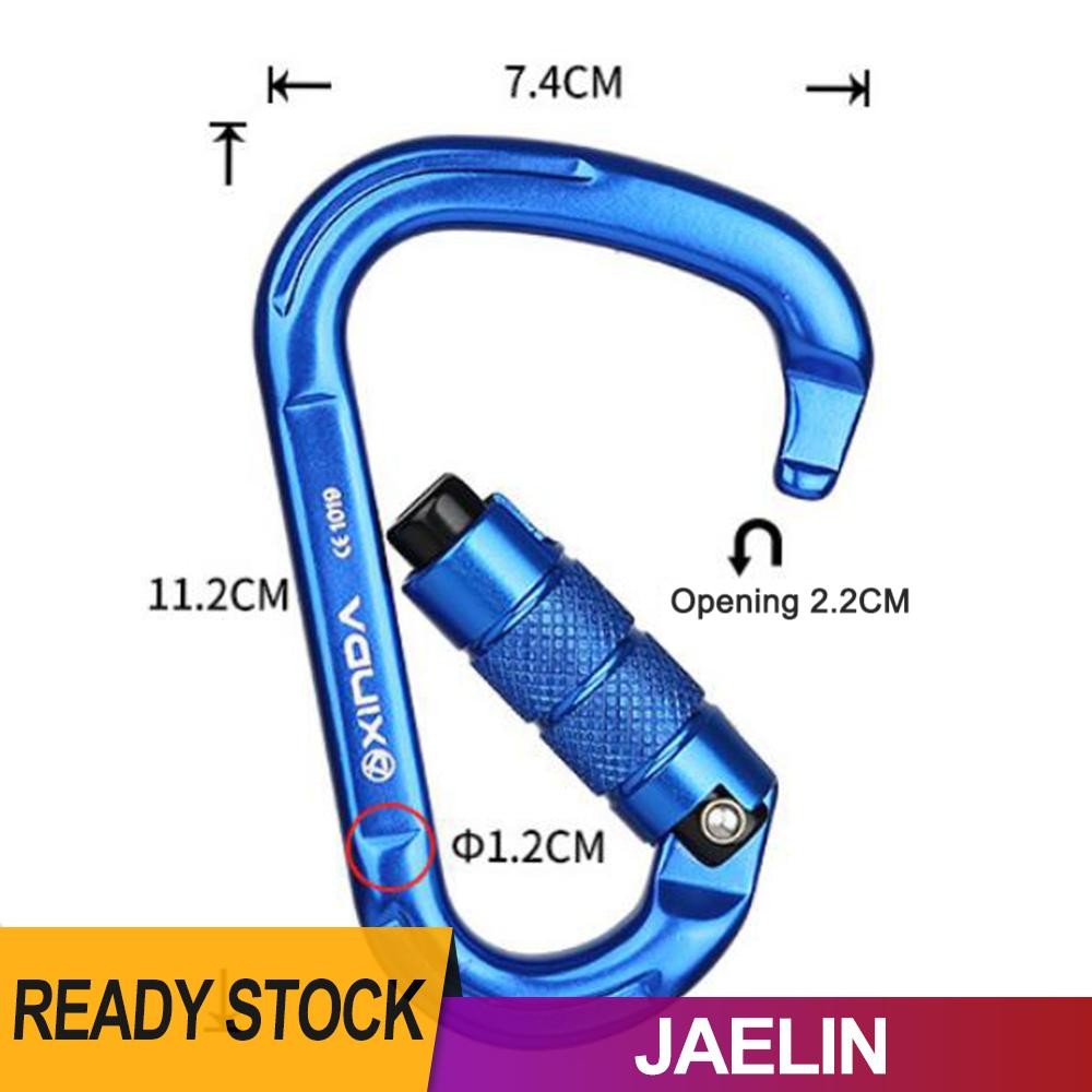 25kn Safety Auto Master Lock Carabiner หัวเข็มขัดแขวนปีนเขากลางแจ้ง [Jaelin.th]