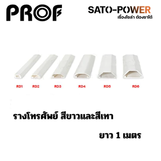 รางไฟ รางโทรศัพท์ RD 1 - RD6 ยาว 1 เมตร ต่อเส้น รางโทรศัพท์สีขาว สีเทา แบบทึบ รางเก็บสายโทรศัพท์ รางเก็บสายไฟ รางพร้อ...