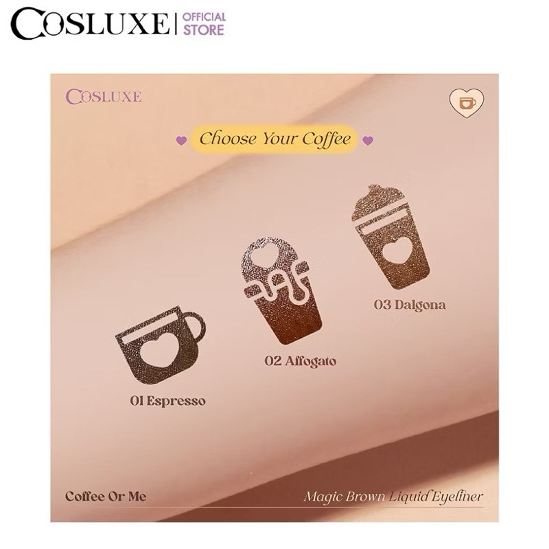 COSLUXE by COFFEE OR ME MAGIC BROWN LIQUID EYELINER อายไลเนอร์เมจิก