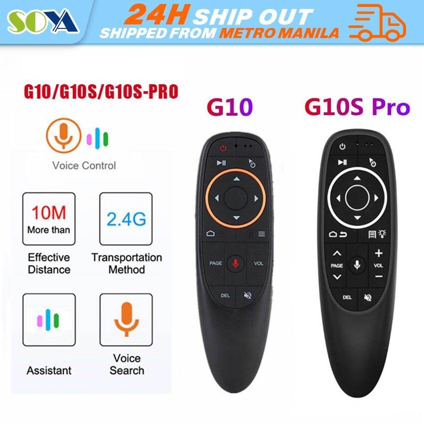 G10S Air Mouse 2.4G เสียงไร้สายรีโมทคอนโทรล Gyroscope IR การเรียนรู้ G10 สําหรับสมาร์ททีวีกล่อง T95 