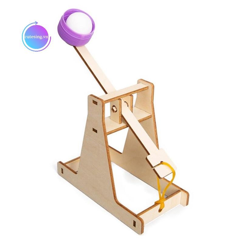 Goddes DIY Assembly Trebuchet ชุดรถเด็กเด็กการทดลองทางวิทยาศาสตร์ขนาดเล็กทางกายภาพประดิษฐ์ของเล่นของ