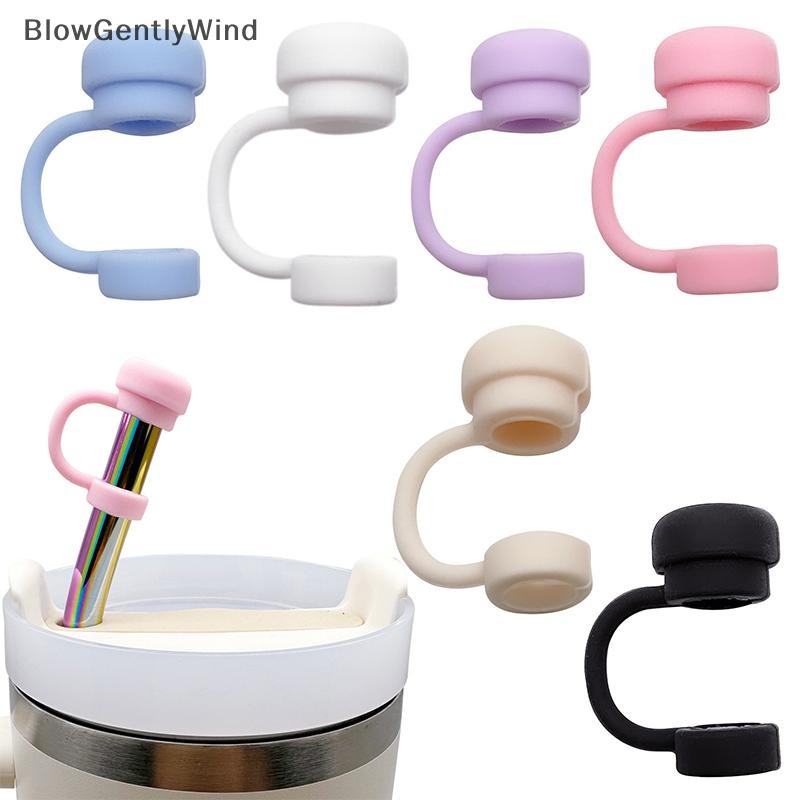 Blowgentlywind หมวกฟางซิลิโคนแบบใช้ซ้ําได้หลอด Toppers ใช้งานร่วมกับถ้วยการรั่วไหล Stopper Splash ฝุ่นหลอดฝาครอบ BGW