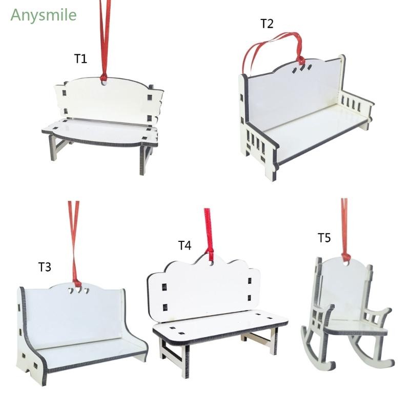 Anys MDF ระเหิดจี้เก้าอี้คริสต์มาสแผ่นเปล่า DIY Decor