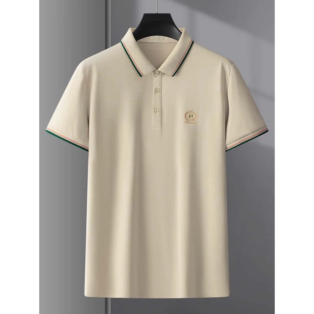 MANMAN เสื้อเชิ้ตผู้ชาย ธุรกิจ เสื้อคอปก ลำลอง แบบหลวม เย็บติดกัน แมทช์ลุคง่าย - รูปที่ 2