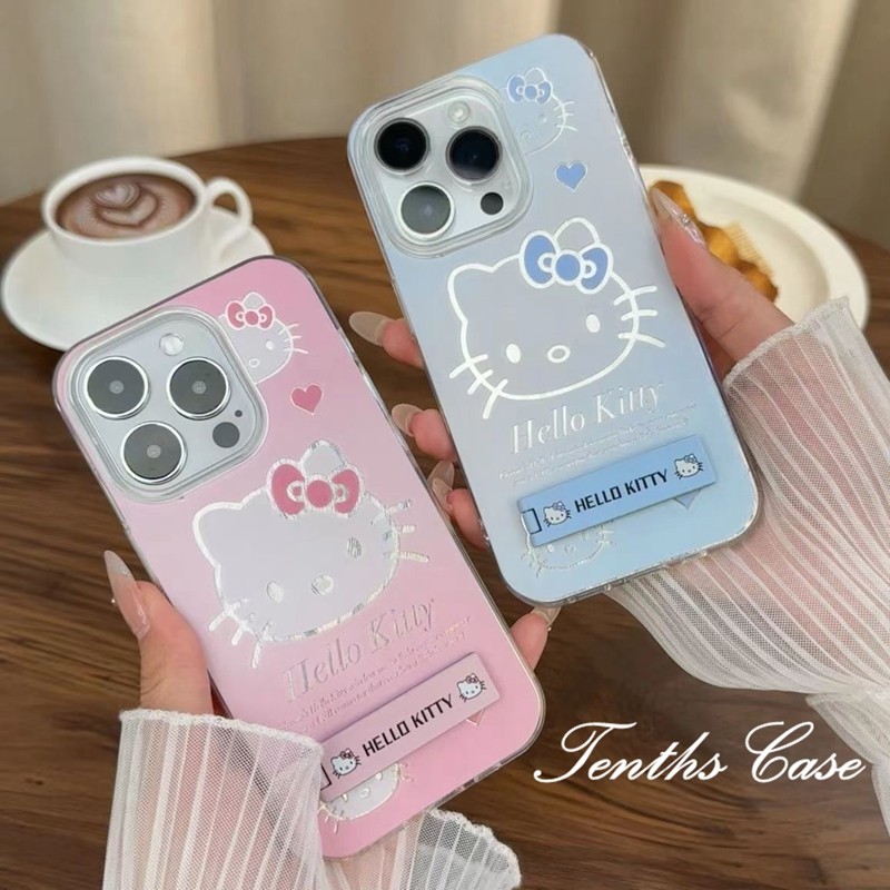 SAMSUNG สําหรับsamsung A06 A16 A35 A25 A15 A05 A03 A04s A12 A13 A14 A23 A24 A32 A34 4G A51 A52s A53 A54 A55 5G S23 S24 กรณีการ์ตูนFeatherฝาครอบหนังKitty