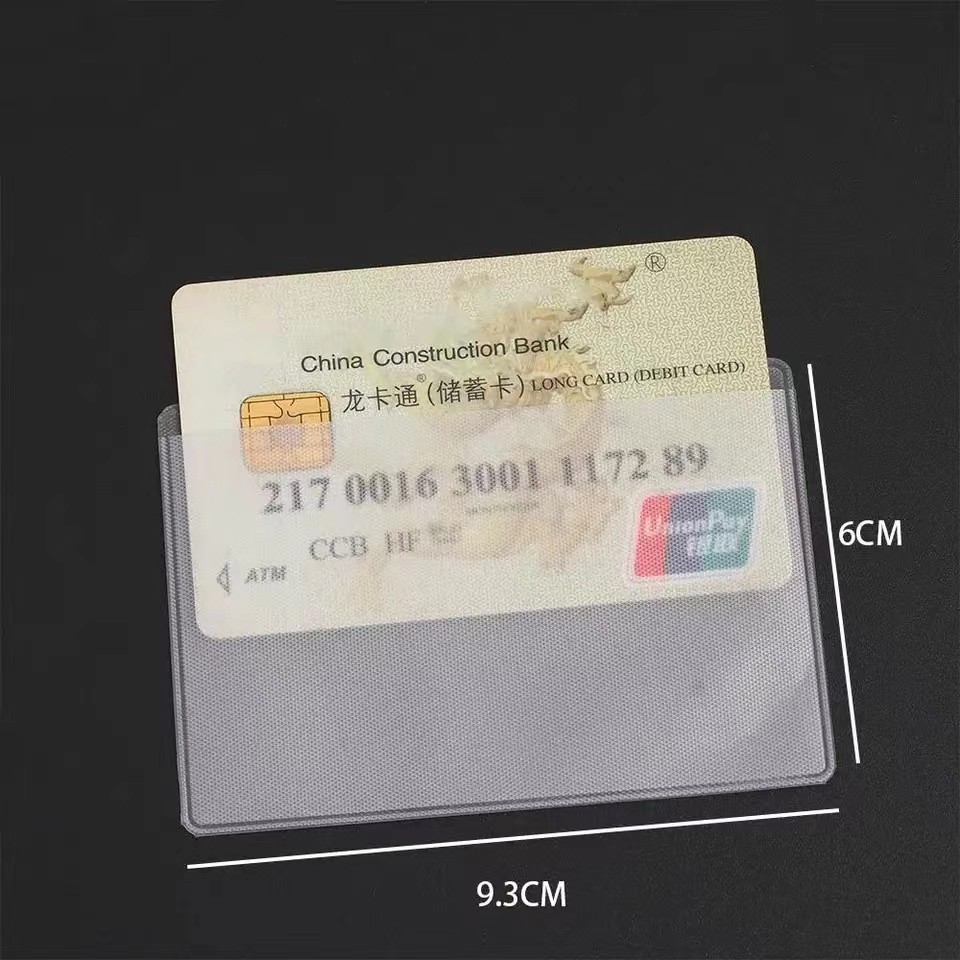 ที่ใส่บัตรแบบใส, ที่ใส่บัตรประชาชน, ที่ใส่บัตรเอทีเอ็ม, วัสดุ PVC, กันรอยขีดข่วน, กันเปรอะเปื้อน, กันฝุ่น