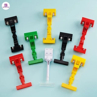 ตัวหนีบป้าย ตัวหนีบป้ายราคา ที่หนีบป้ายราคาสินค้า สามารถหมุนได้ 360° แบบปรับงอได้ มีหลายสี ป้ายราคา