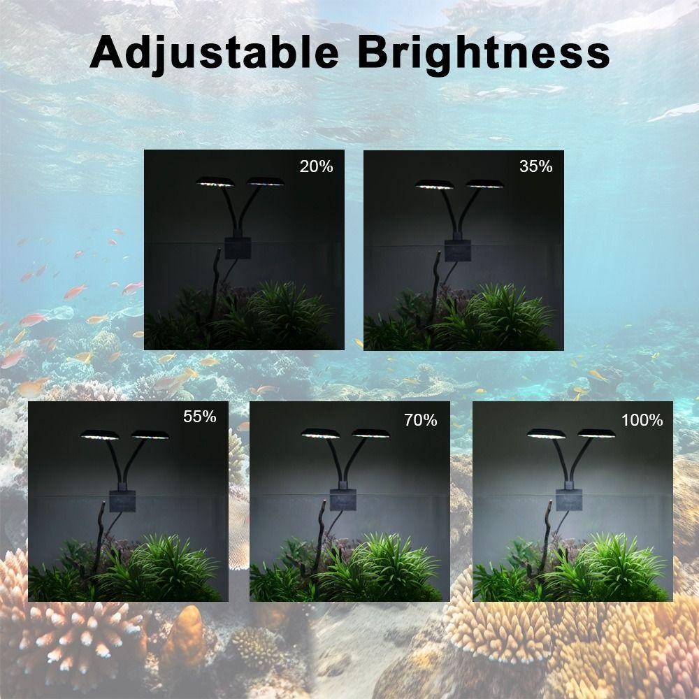 WONDA โคมไฟคลิปตู้ปลา ปรับความสว่างปรับมุมตู้ปลาไฟ LED, Stable USB DC5V เต็มสเปกตรัม 3 โหมดของแสงสีสาหร่ายโคมไฟถังปลาแสง ราคา ถูกที่สุด ดีลบีเคเค แกลเลอรีภาพที่ 4