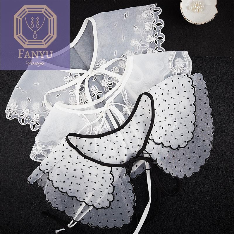 Sgl ผู้หญิงลูกไม้ปกปลอมเมฆไหล่เท็จเสื้อที่ถอดออกได้คอสร้อยคอ SGL