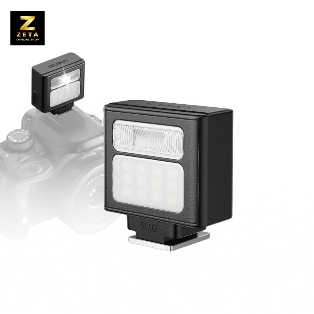 Ulanzi SL02 Mini Flash แฟลชกล้องถ่ายภาพ แบบ Universal Hot Shoe รองรับ DSLR Mirrorless แบตในตัว