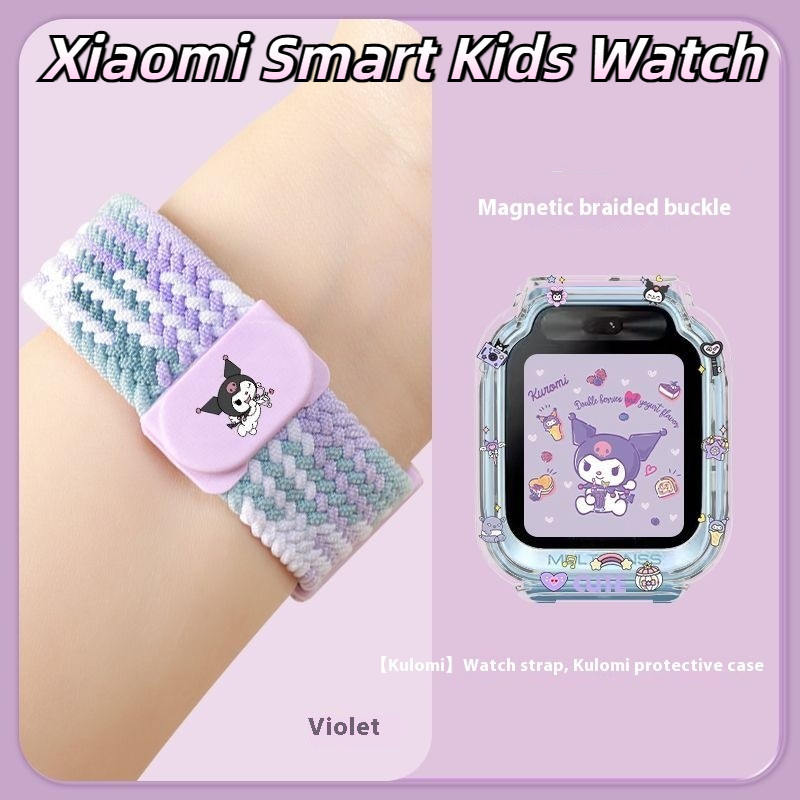 สต๊อกพร้อมStrap+ Case For Xiaomi Smart Kids Watch Strap Cartoon Kuromi Melody Case