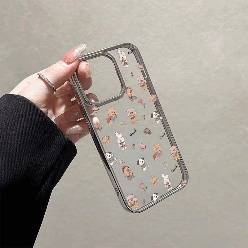 เคสไอโฟน 16 11 สำหรับ iPhone 15 11 16 13 14 12 Pro Max 8 7 14 15 16 Plus XR X XS MAX SE 2020 การ์ตูนน่ารักสัตว์เล็ก ๆ - รูปที่ 5