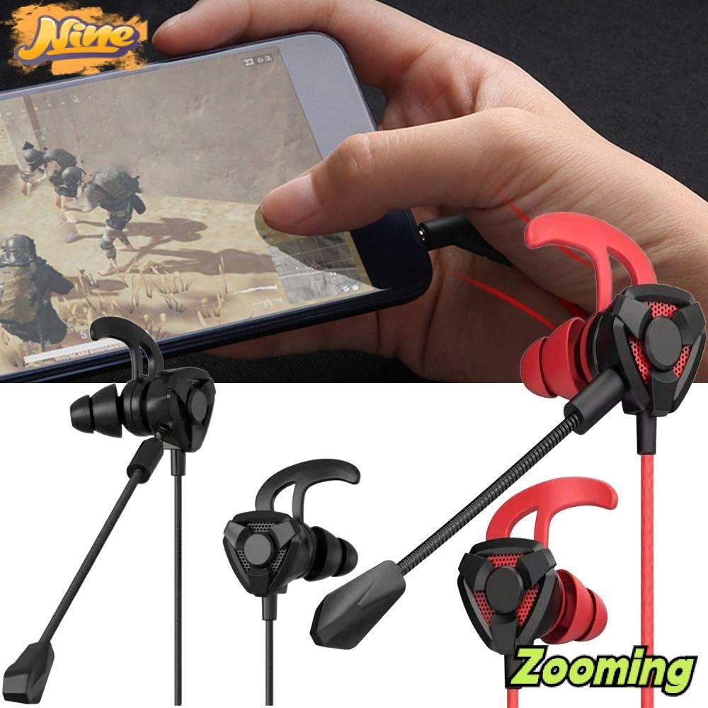 Zooming หูฟังแบบมีสาย, หูฟังสําหรับเล่นเกมมัลติฟังก์ชั่นระดับมืออาชีพ, ทนทานพร้อมไมโครโฟนหูฟังชนิดใส่ในหูสําหรับเล่นกีฬาสากลเกม