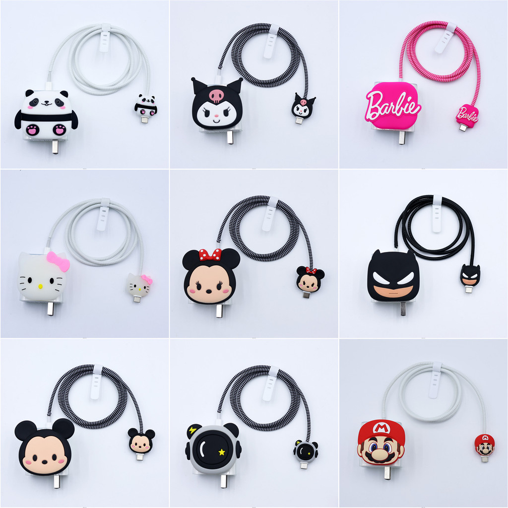 Panda Bat Man Vivo Cable Protector Set Compitable สําหรับ Vivo Cable Protector 33w 44w 66w 80w 120w