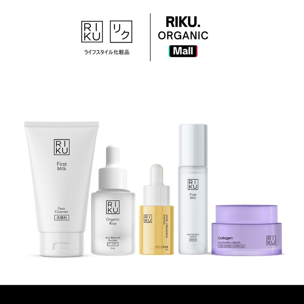 RIKU K-Bio collagen cream [โฟม+ วิตซี + บูสเตอร์ + เซรั่ม + คอลลาเจนครีม จบปัญหาผิว อ่อนโยน ผิวดี]