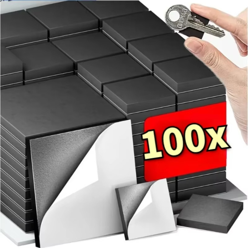 กาวแถบแม่เหล็ก 100 ชิ้น, 20x20 มม./30x30 มม. แม่เหล็กติดตู้เย็นแบบยืดหยุ่นสําหรับไวท์บอร์ด/บ้าน/สํานักงาน, น้ําหนักเบา ปลอดภัยถือ