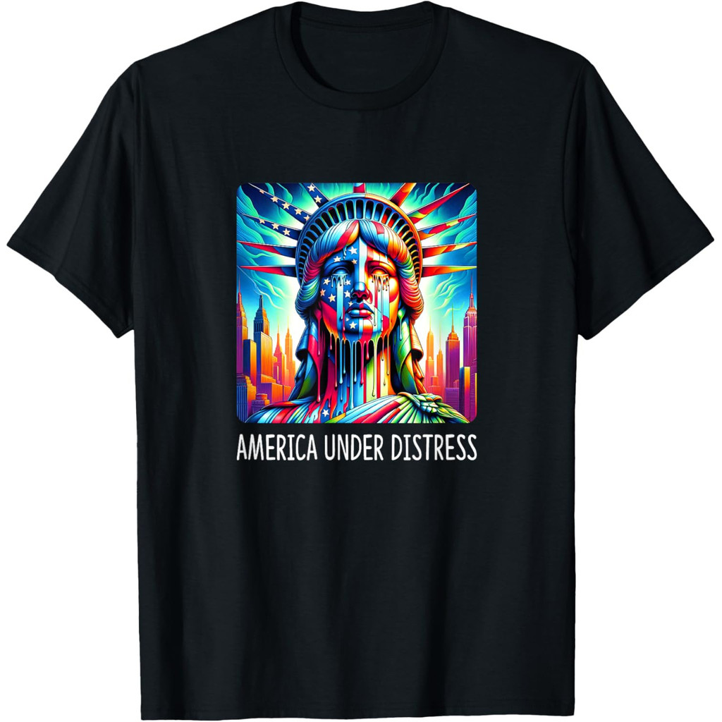 America Under Distress - Distressed Statue Of Liberty - เสื้อยืด