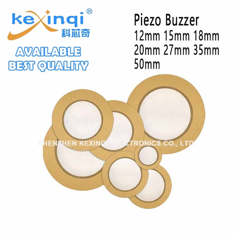 (5-10 ชิ้น) Piezoelectric Buzzer เส้นผ่านศูนย์กลาง 12 มม. 20 มม. 27 มม. 35 มม. 50 มม. Piezo เซรามิคแผ่นเวเฟอร์ทองแดงเหล็ก