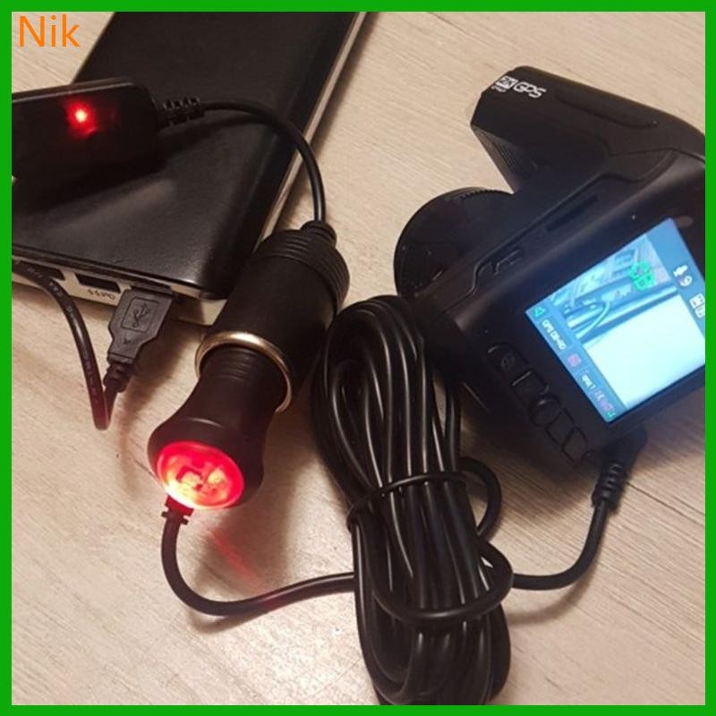 บ.น.ค.ท.ศ. USB 5V To 12V Car Lighter Socket Female Power Converter Adapter Cable