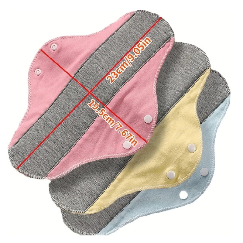 5ชิ้นกันน้ํารั่วผ้าอนามัยล้างทําความสะอาดได้ผ้าฝ้ายกางเกงสมุทรผ้าแผ่นตั้งครรภ์ประจําเดือนแผ่นของขวัญเขา/เส - รูปที่ 2