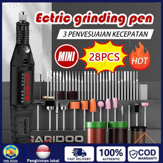 COD- Gerenda listrik Bor Mini 27PCS 12V DC 18000 RPM Mini Drill Electric Engraver Grinder Ukir Kayu Amplas grinder mini listrik Grinding Machine B