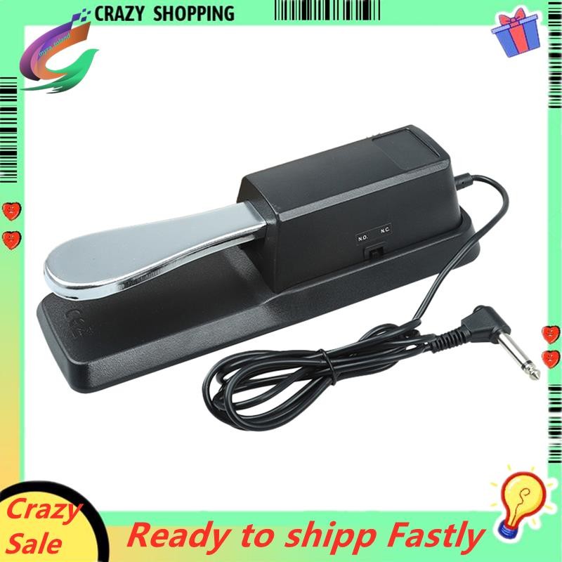 Universal Sustain Pedal เปียโนดิจิตอล Footswitch Universal Sustain Pedal