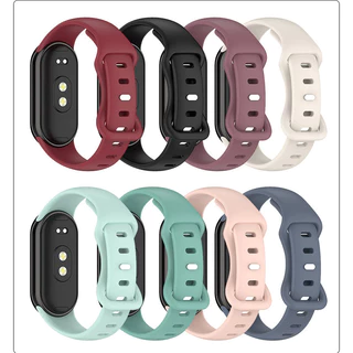 สายรัดยางกีฬา for Smartwatch Xiaomi Mi Band 10 9 สายรัดข้อมือซิลิโคนปรับได้สายรัดข้อมืออุปกรณ์เสริม for Xiaomi Mi Band 8