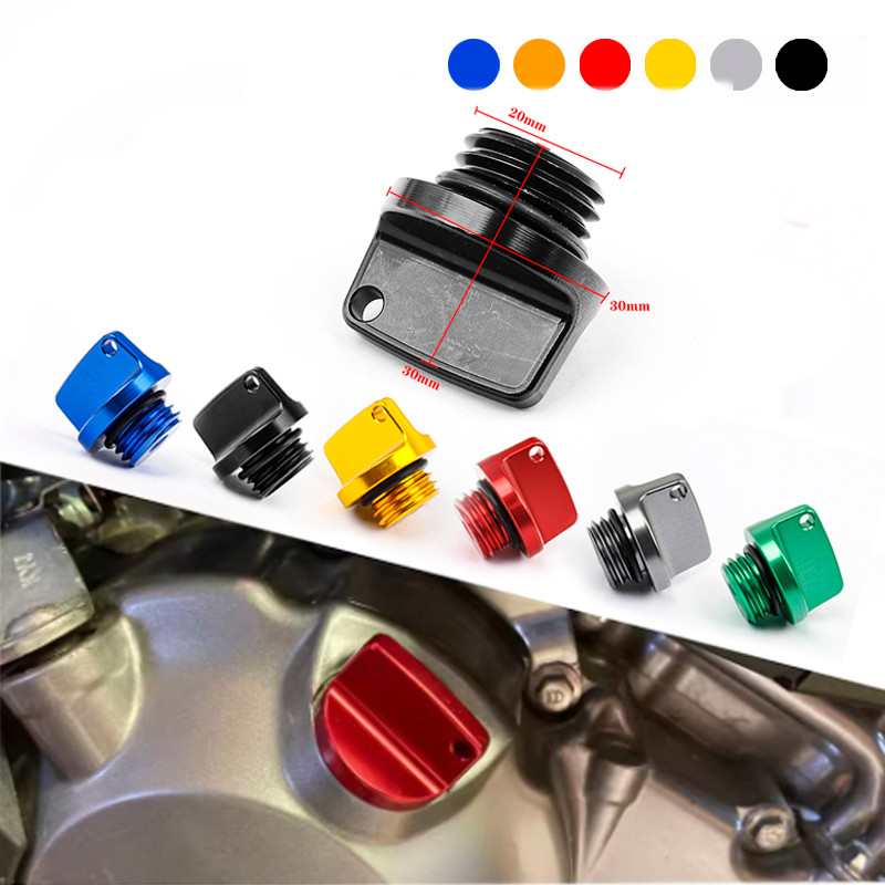 รถจักรยานยนต์ M20x2.5 CNC เครื่องยนต์น้ํามันสกรูฝาครอบปลั๊กสําหรับ Yamaha YZ65 YZ85 YZ125 YZ250 YZ Y