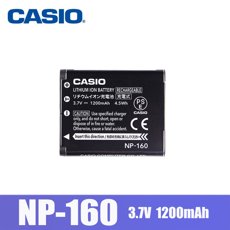 แบตเตอรี่ Casio NP-160 เข้ากันได้กับกล้อง EX-ZR55 ZR50 ZR60 ZR65 ZR70 (รองรับ NP-110) (ไม่มีกล่อง)
