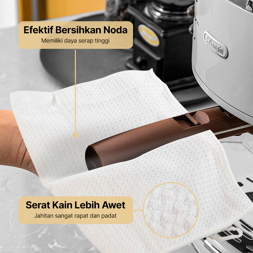 Barista ผ้าเช็ดตัวดูดซับสูง 30x30 ซม. - SO002 S-CLEAN ทําความสะอาดวาฟเฟิล