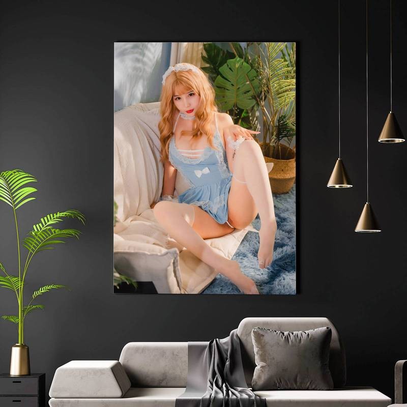 Crystal Princess คอสเพลย์ไม่มีกรอบ Icy Elegance Wall Decor โปสเตอร์ผ้าใบ