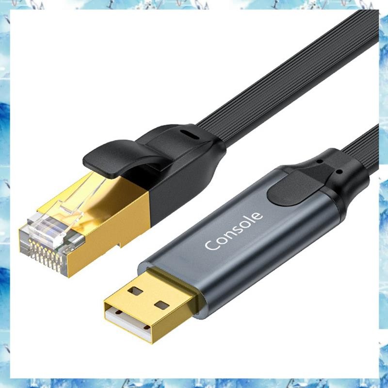 [ ] สายคอนโซล USB to RJ45 อะแดปเตอร์ USB to RJ45 สําหรับคอมพิวเตอร์แล็ปท็อป USB RJ45 8P8C สายแปลงคอน