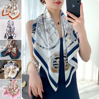 ผ้าพันคอขนาด 90x90 ซม., ใช้งานได้หลากหลาย: แฟชั่น, กันแดด, แ…