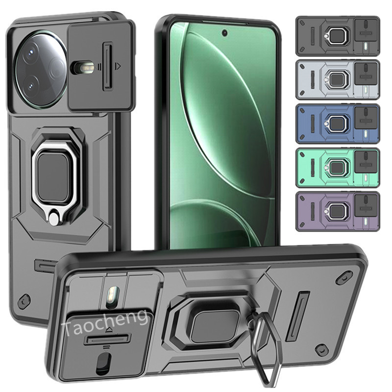 ปลอกสําหรับ XIAOMI POCO F7 POCOF7 F6 Pro Ultra F7Pro F7Ultra 5G 2024 2025Armor แหวนยึดเคสโทรศัพท์ปลอกกันกระแทกกดดึงกล้องหน้าต่างป้องกันปกหลัง