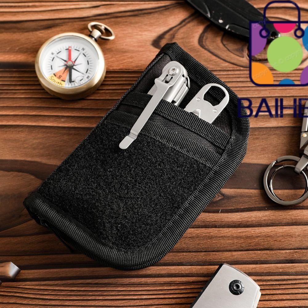 BAIHEE EDC กระเป๋าเก็บเครื่องมือ, กระเป๋าใส่บัตรเครดิตไนลอนแบบพกพา, กระเป๋า EDC อเนกประสงค์ขนาดเล็กก