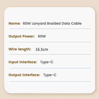 Elough 16 ซม.สายสั้นพวงกุญแจ PD 60W ประเภท C ถึง USB C สายชาร์จเร็วสําหรับโทรศัพท์มือถือ Power Bank USB C สายเคเบิลข้อมูลสายไฟ