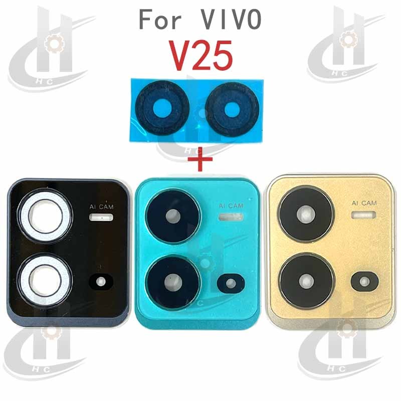 ด้านหลังกล้องแหวนเลนส์ฝาครอบกรอบสําหรับ VIVO V25 V25e V2201 V2202 อะไหล่