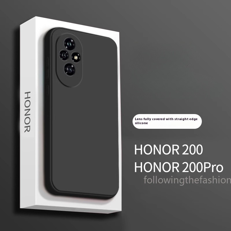 ปลอกสําหรับHonor 200 5G Honor 200 Pro 200Lite 200 สมาร์ท 4G 5G Honor 400Pro 400Lite Liquid Siliconกรณีโทรศัพท์เต็มกล้องกันชนกลับกันกระแทกปลอกTPUนุ่ม