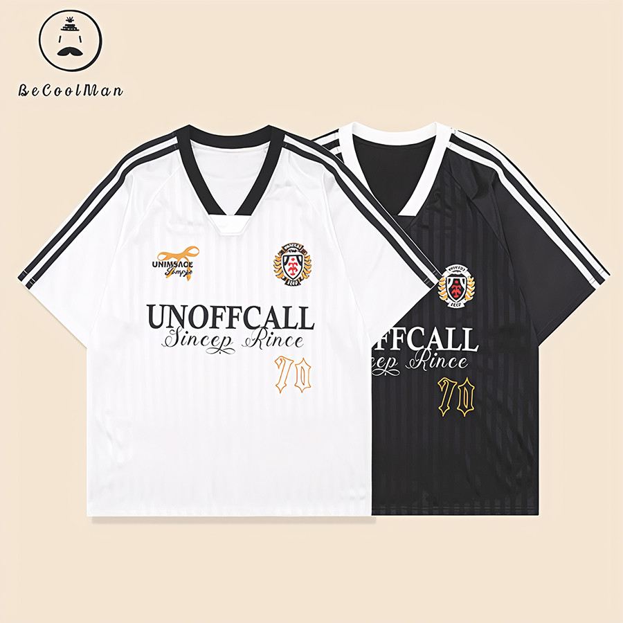 💥BECoolMan💥เสื้อยืดผู้ชาย สไตล์ร้อนฤดูร้อน คู่รัก สไตล์สตรีทสไตล์อเมริกัน ยอดนิยม แบบหลวม ใส่สบายระบายอากาศได้ดี
