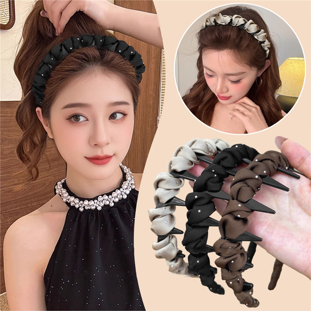 ที่คาดผมสไตล์หรูสำหรับ 여성 กันลื่นได้ดี มีการออกแบบให้สวยงาม