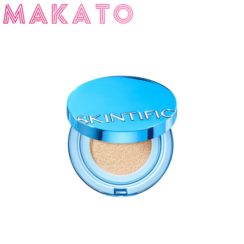 SKINTIFIC Perfect Stay Velvet Matte Cushion คุชชั่น ตลับฟ้า เนื้อแมตต์บางเบา ปกปิดเรียบเนียน