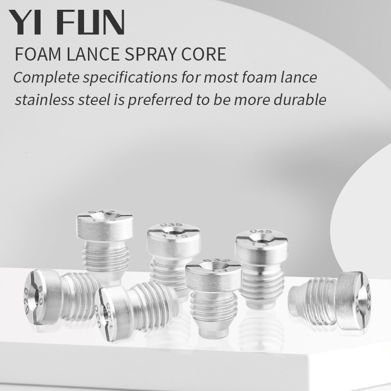 อุปกรณ์ล้างรถแกนสเปรย์สแตนเลสสําหรับเครื่องซักผ้าแรงดันสูงโฟมปืนใหญ่หัวฉีด Orifice แกนสเปรย์ของโฟมแลนซ์